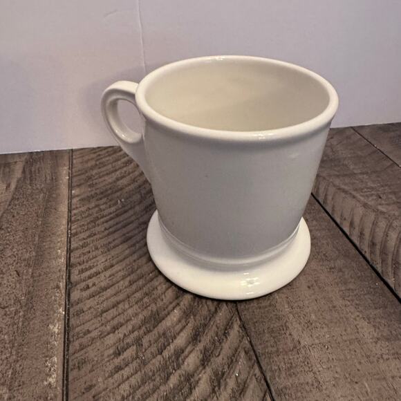 ANTHROPOLOGIE Coffee Mug Monogram Letter Initial "K" Retro Shaving Style - Picture 3 of 5